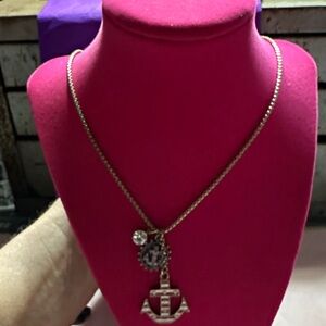 Betsey Johnson Gold Anchor Necklace with Charm
